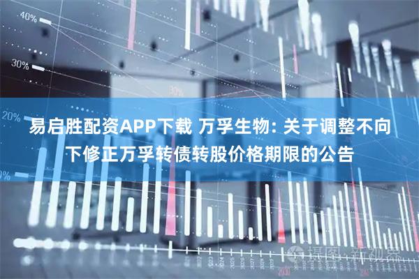 易启胜配资APP下载 万孚生物: 关于调整不向下修正万孚转债转股价格期限的公告