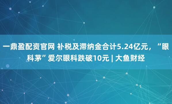 一鼎盈配资官网 补税及滞纳金合计5.24亿元，“眼科茅”爱尔眼科跌破10元 | 大鱼财经